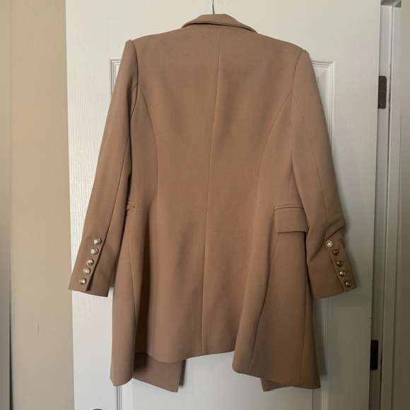 Lulu’s Captain's Blog Tan Double-Breasted Coat - Picture 6 of 9